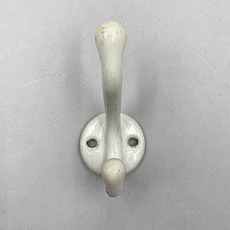 White Enamel Cast Iron Hook