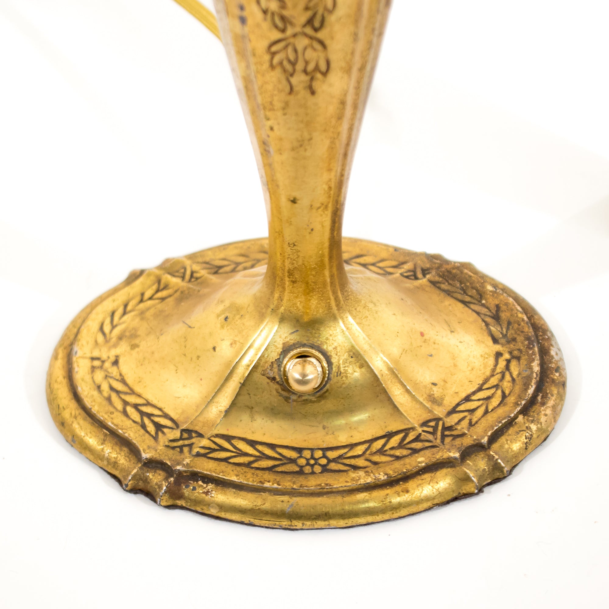 Pair of Nouveau Brass Table Lamps