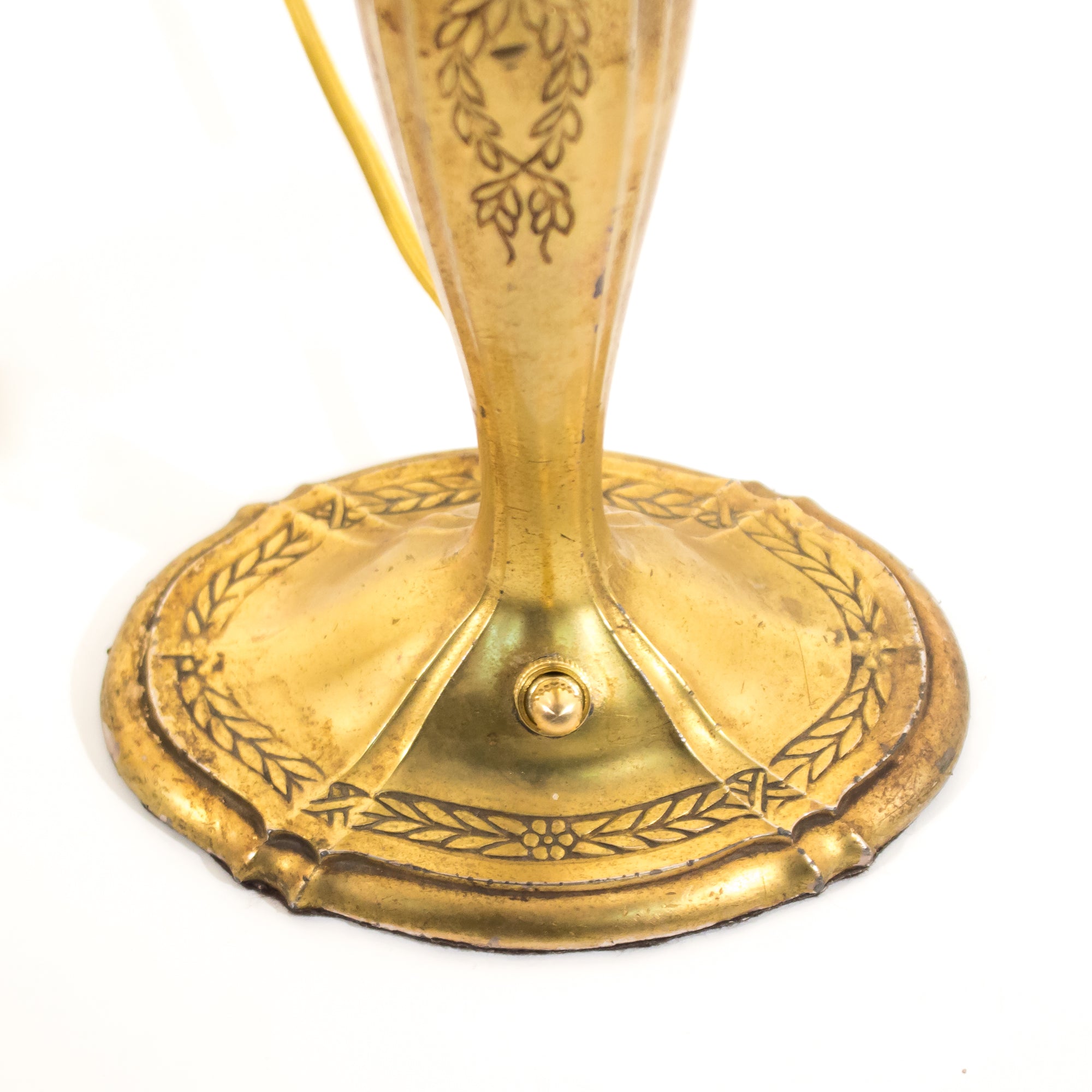 Pair of Nouveau Brass Table Lamps