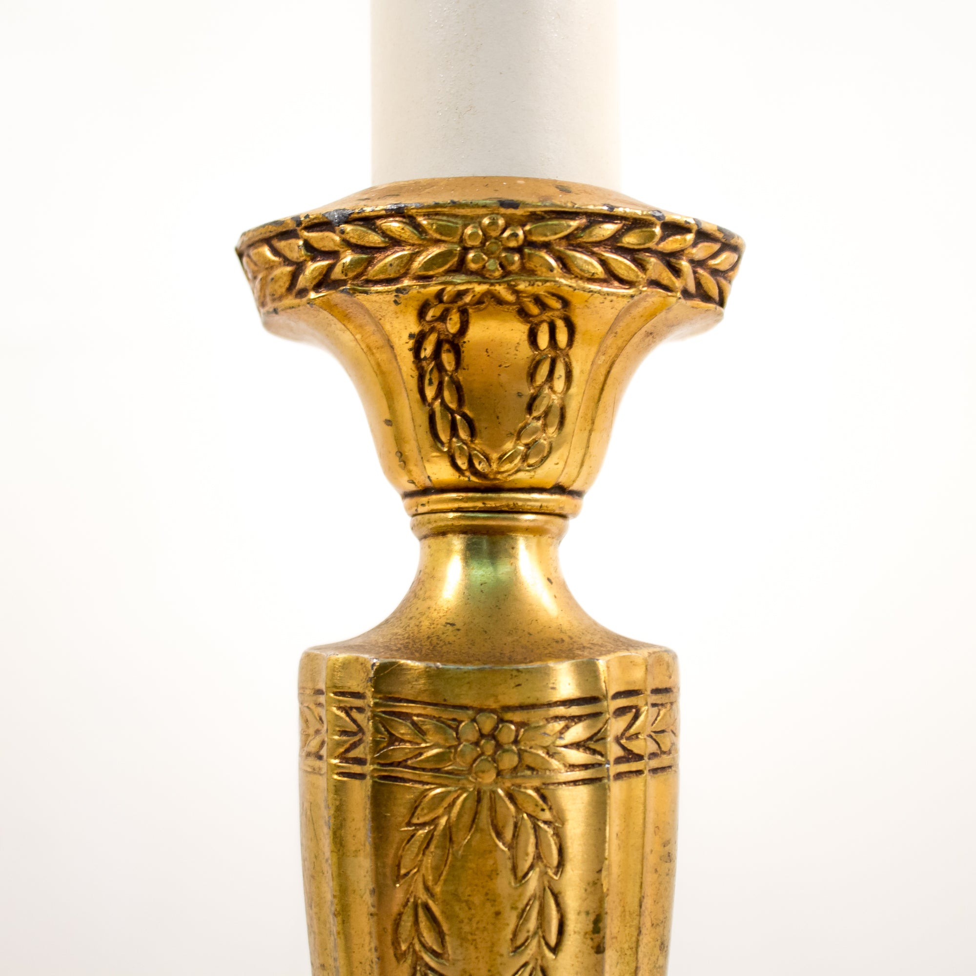 Pair of Nouveau Brass Table Lamps