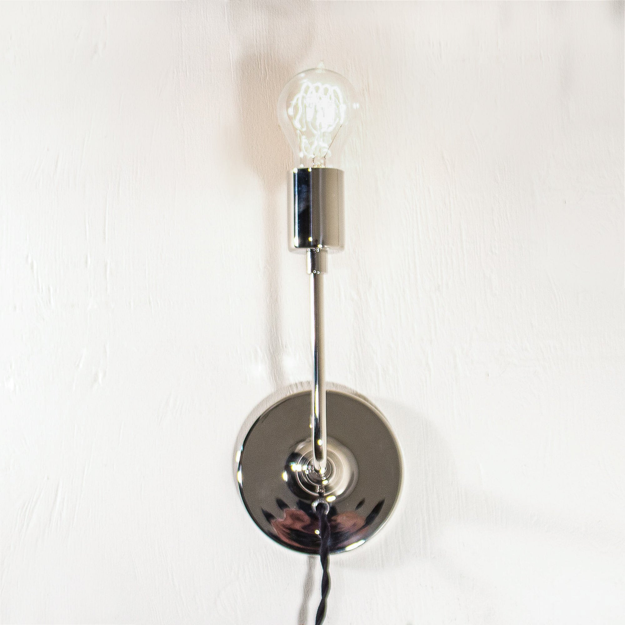 Modern Chrome Schoolhouse Electric Plug-in Sconce