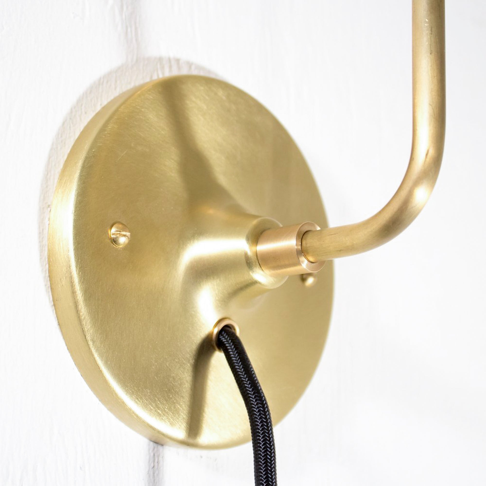 Modern Brass Schoolhouse Electric Plug-in Sconce