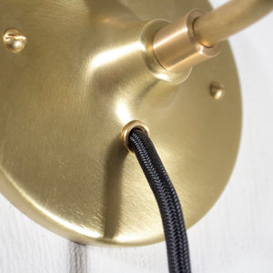 Modern Brass Schoolhouse Electric Plug-in Sconce