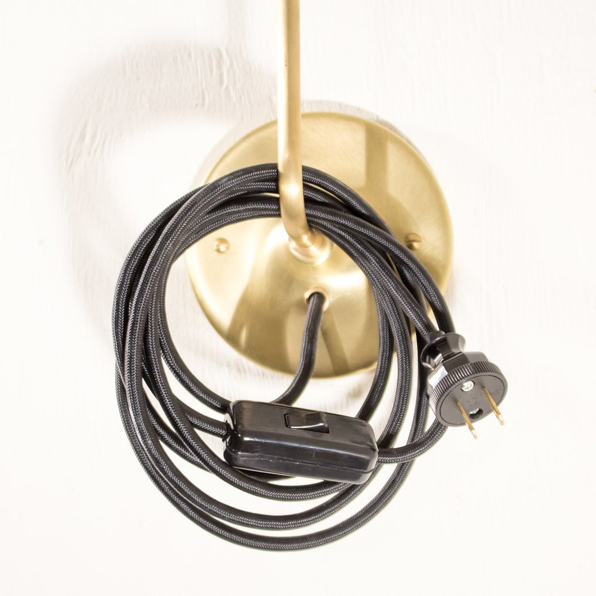 Modern Brass Schoolhouse Electric Plug-in Sconce