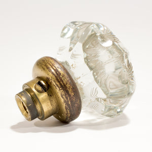 Carved glass doorknob