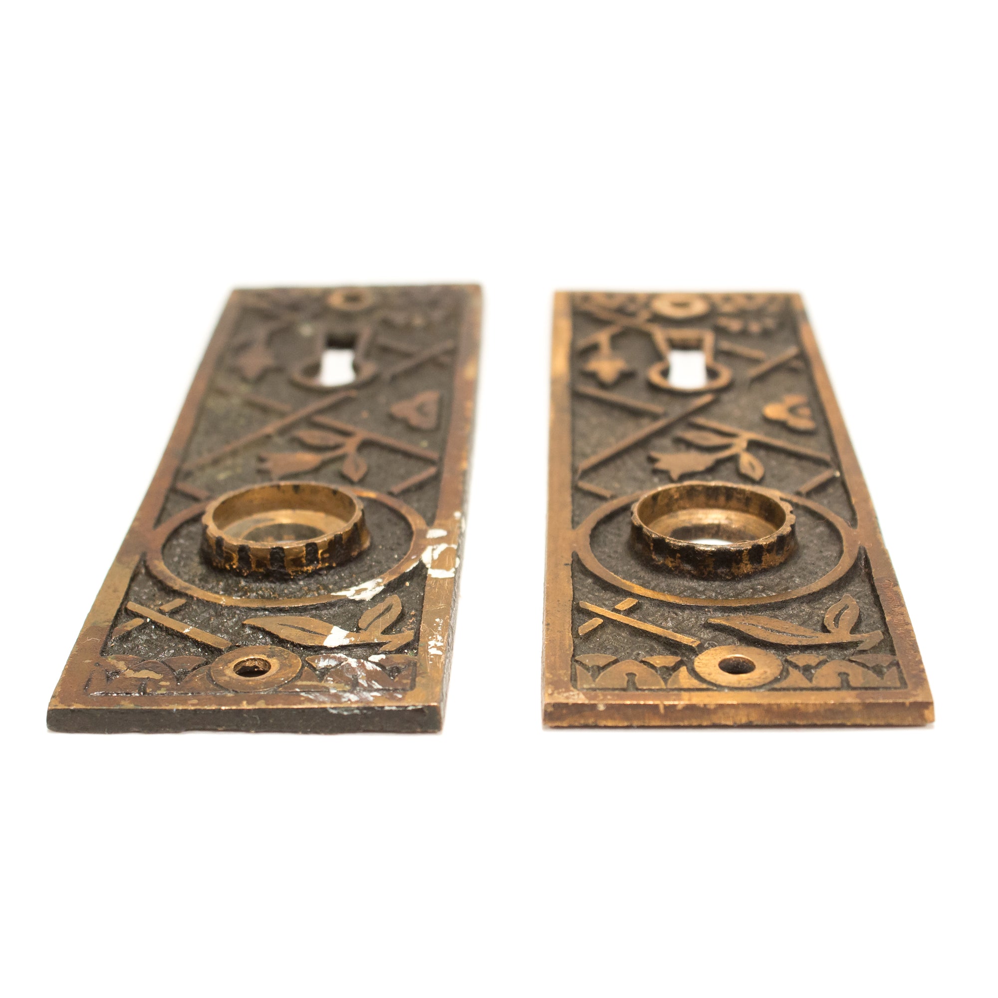 Ornate Victorian Brass Escutcheons