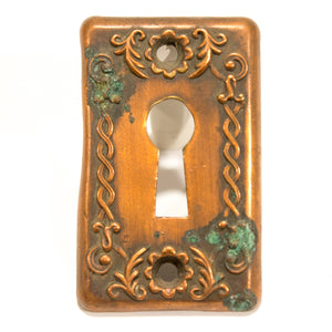 Late Nouveau Bronze Keyhole Cover