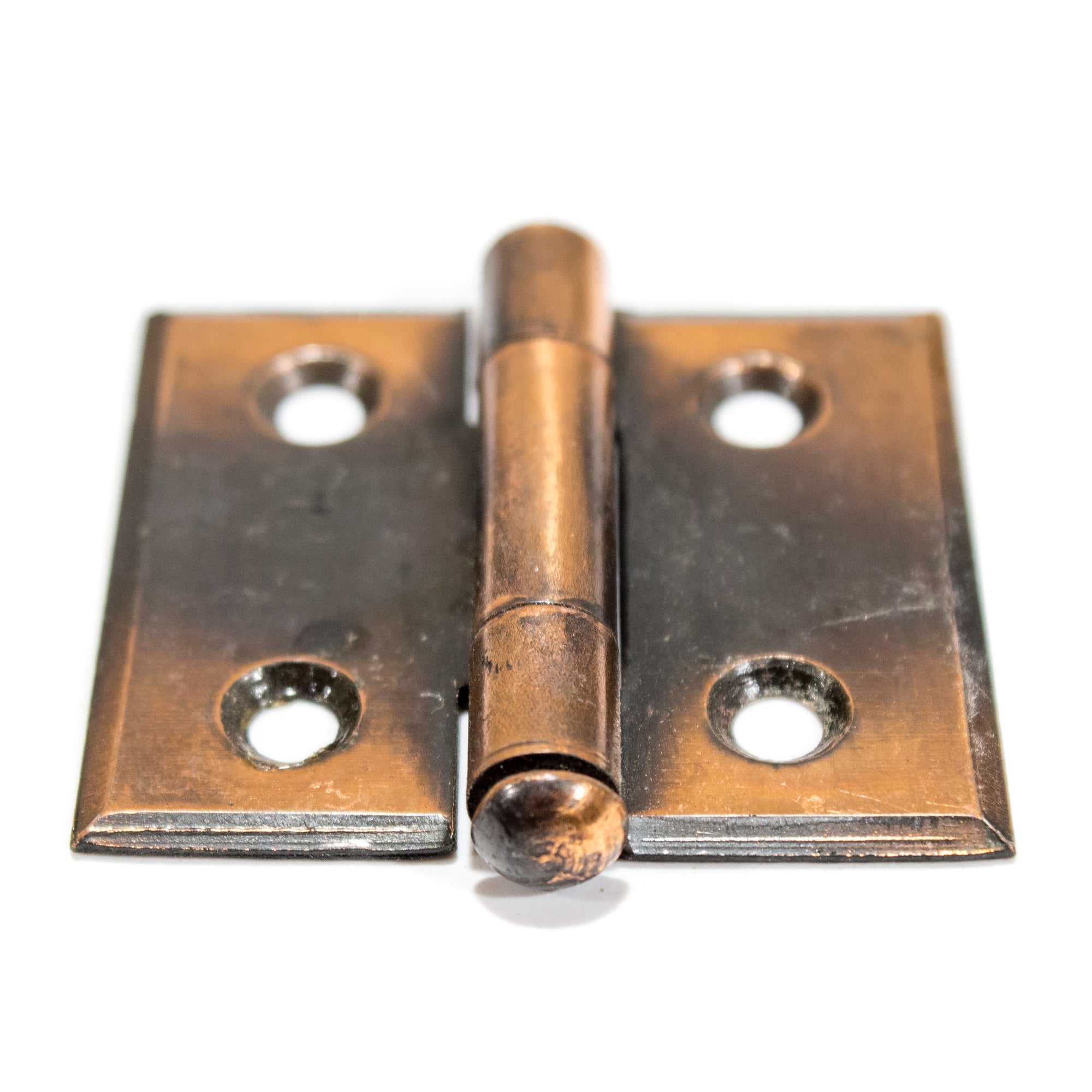 Copper Japanned Beveled Cabinet Hinges NOS