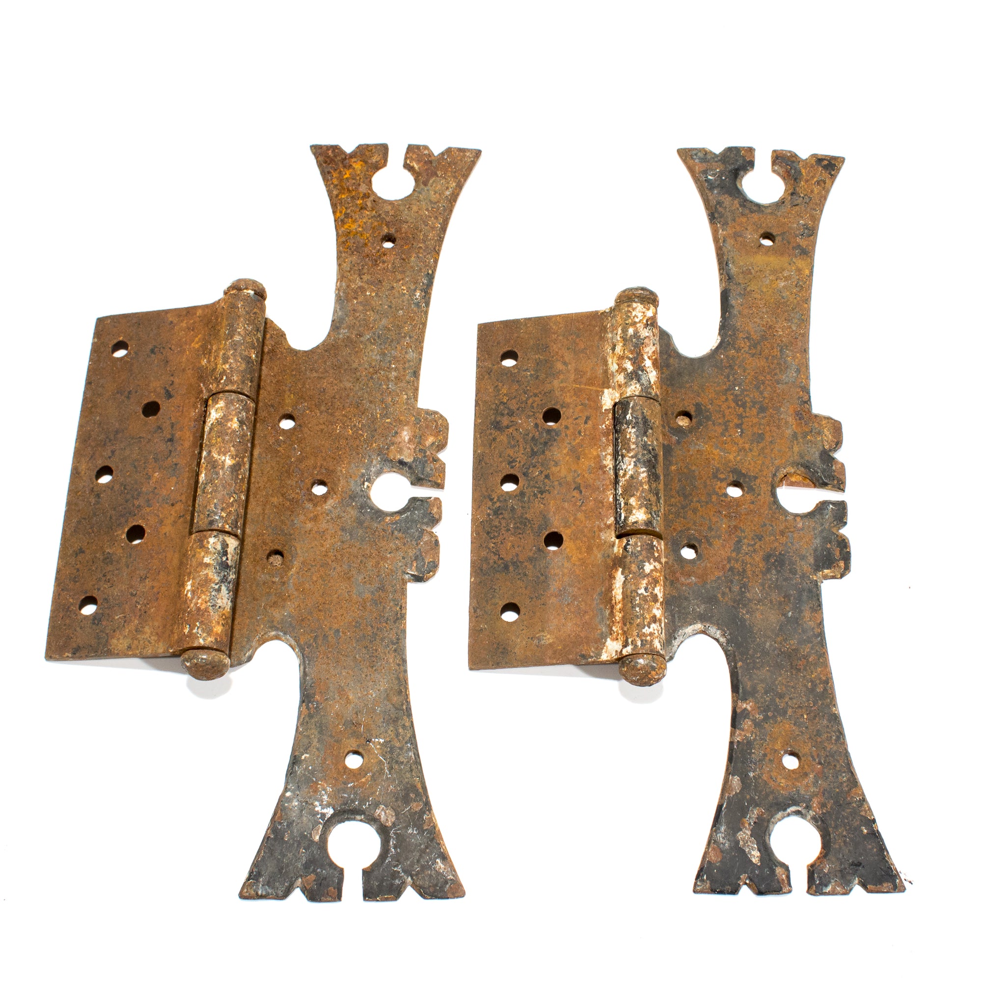 Large Iron Rustic Decorative Door Hinges (Pair)