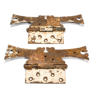 Large Iron Rustic Decorative Door Hinges (Pair)