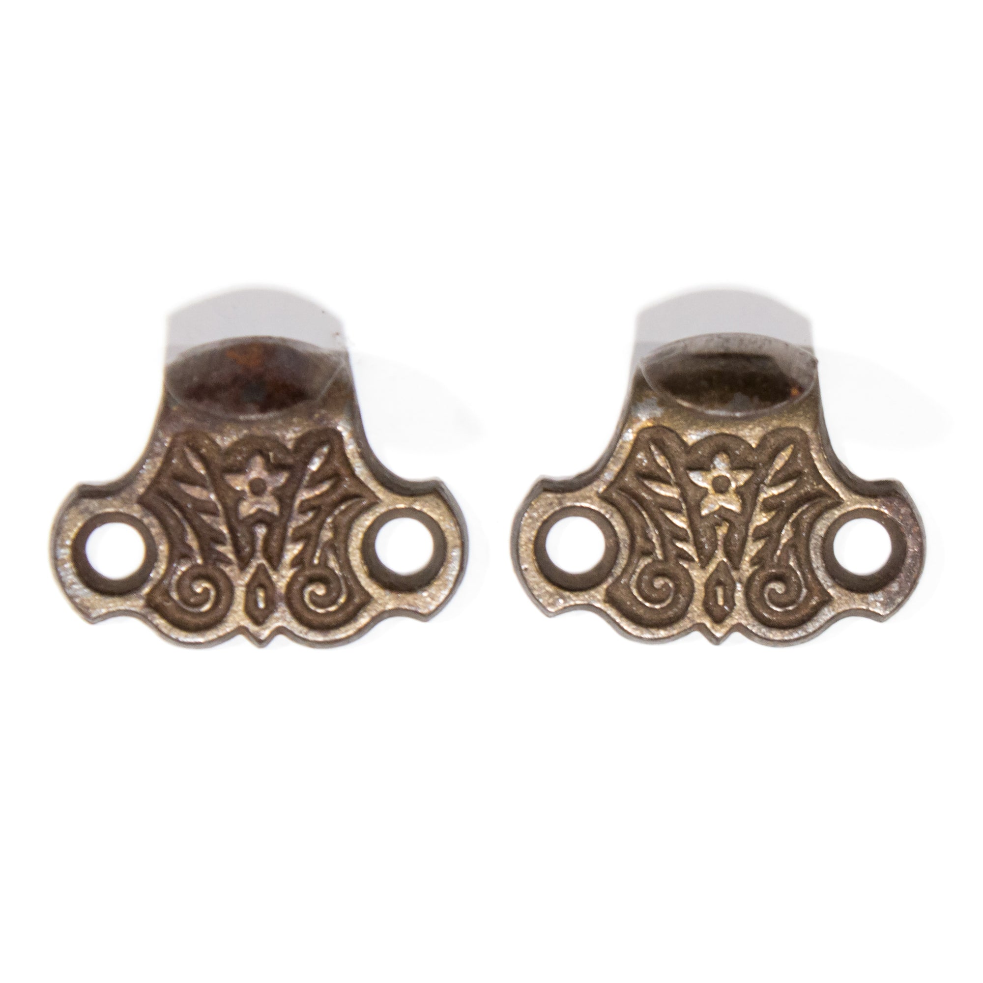 Petite Brass Nouveau Window Finger Lifts