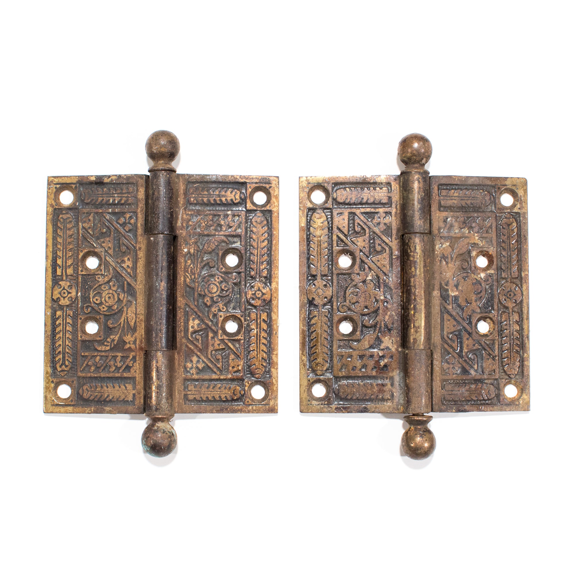 Large Victorian Door Hinges Pair