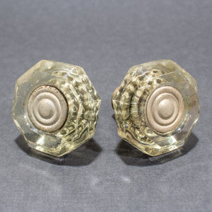 Rare Schlage 1940's Glass Dummy Door Knobs