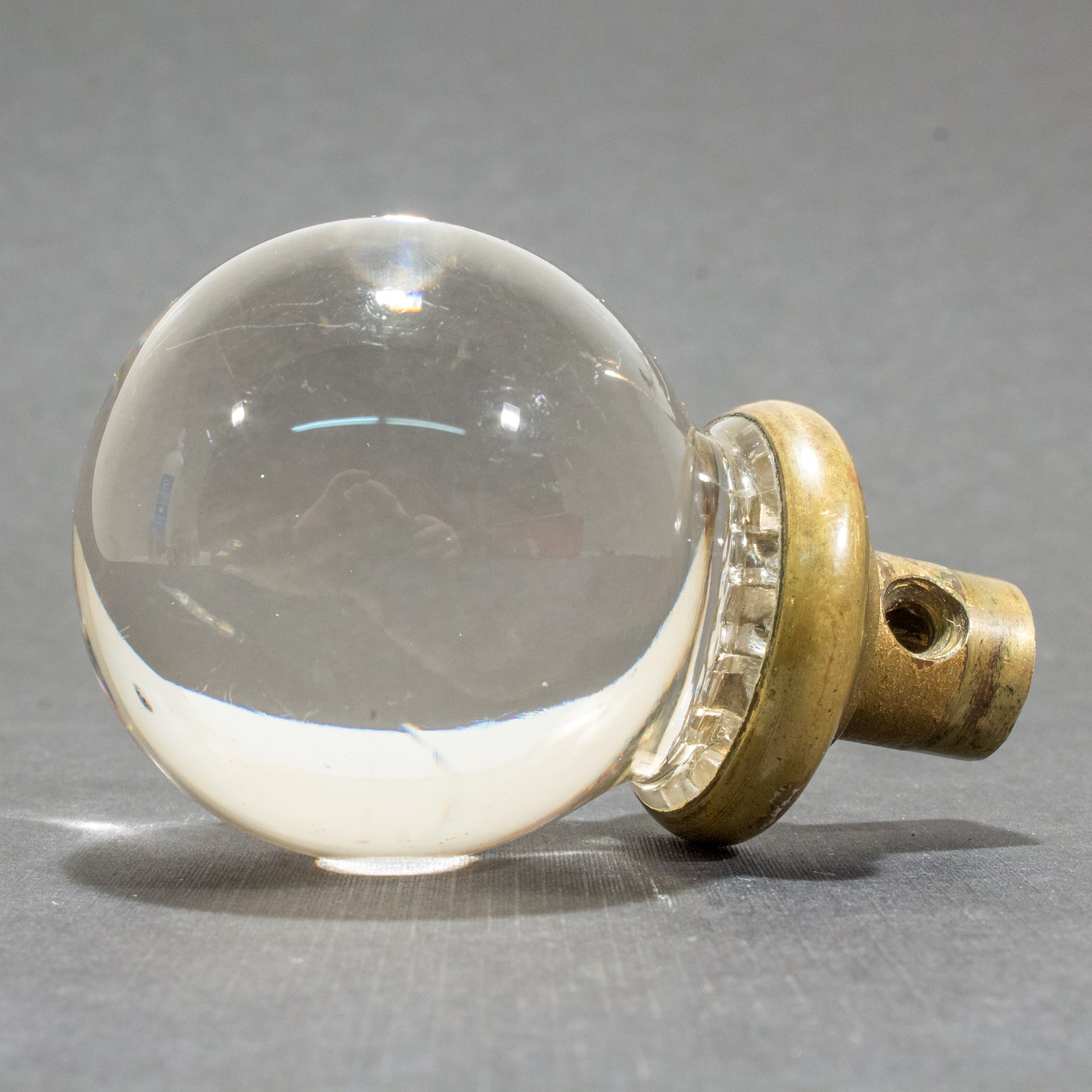 Round Sphere Glass Door Knob