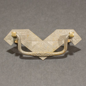 Geometric Victorian Brass Bail pulls