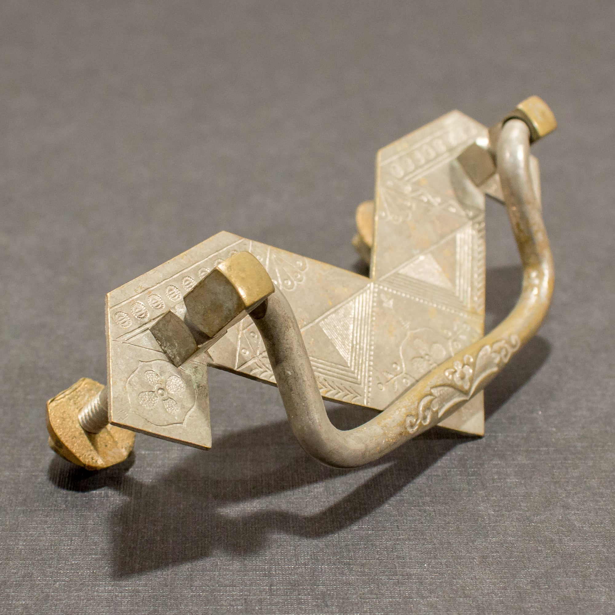 Geometric Victorian Brass Bail pulls