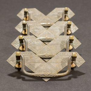 Geometric Victorian Brass Bail pulls