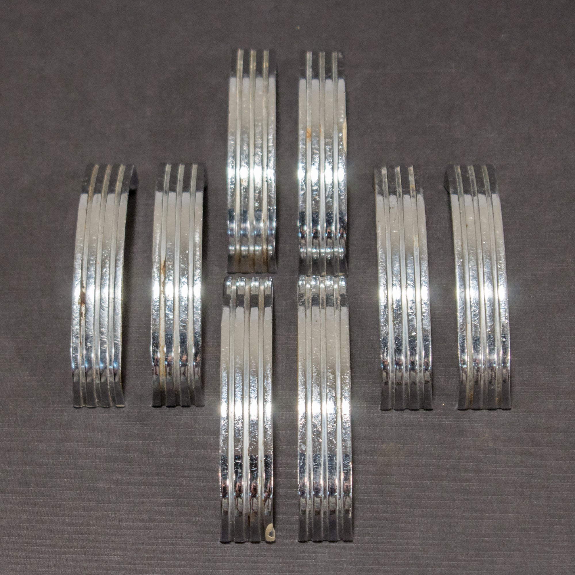 Heavy Deco Chrome Cabinet Drawer Pulls