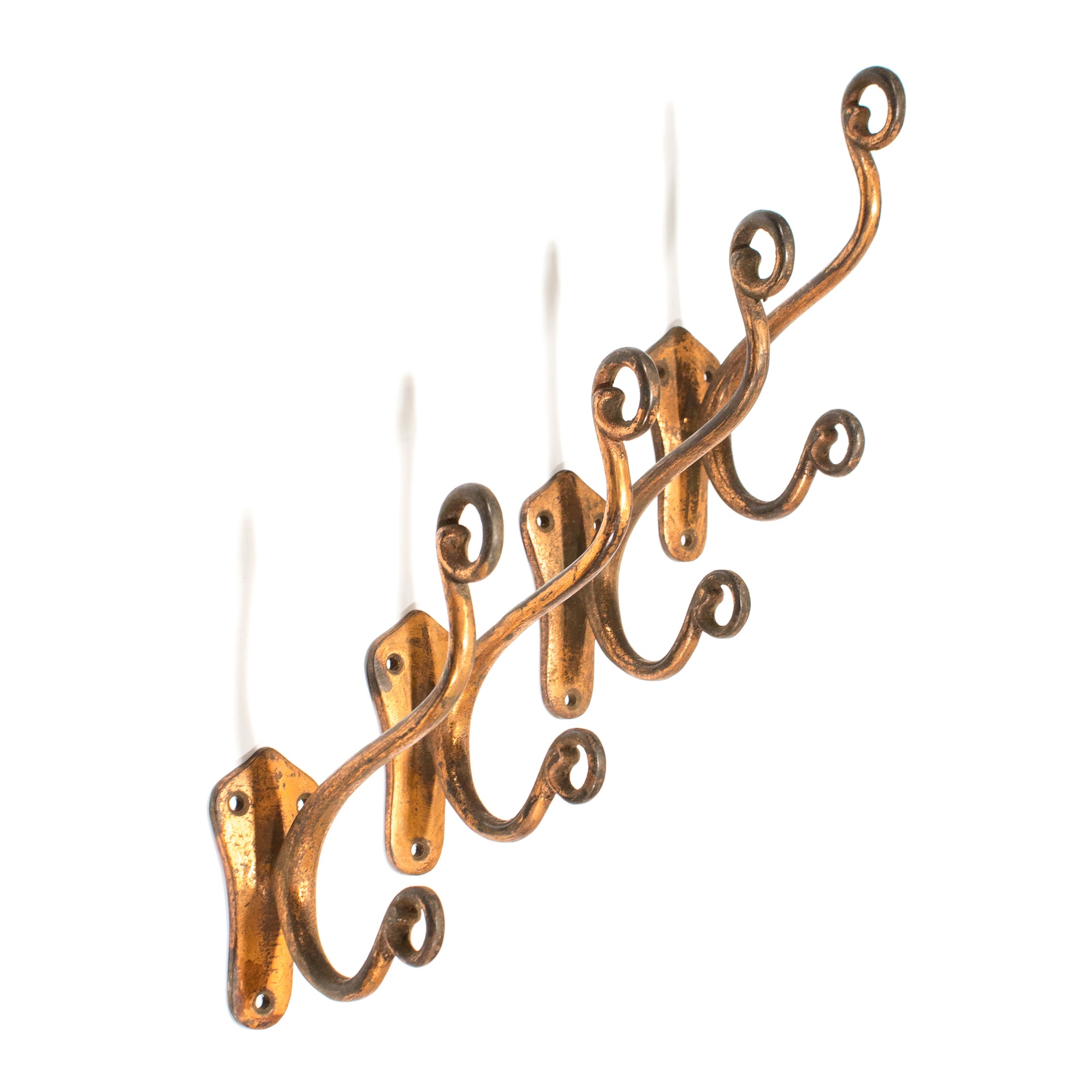 Copper Wash Large Nouveau Iron Hooks