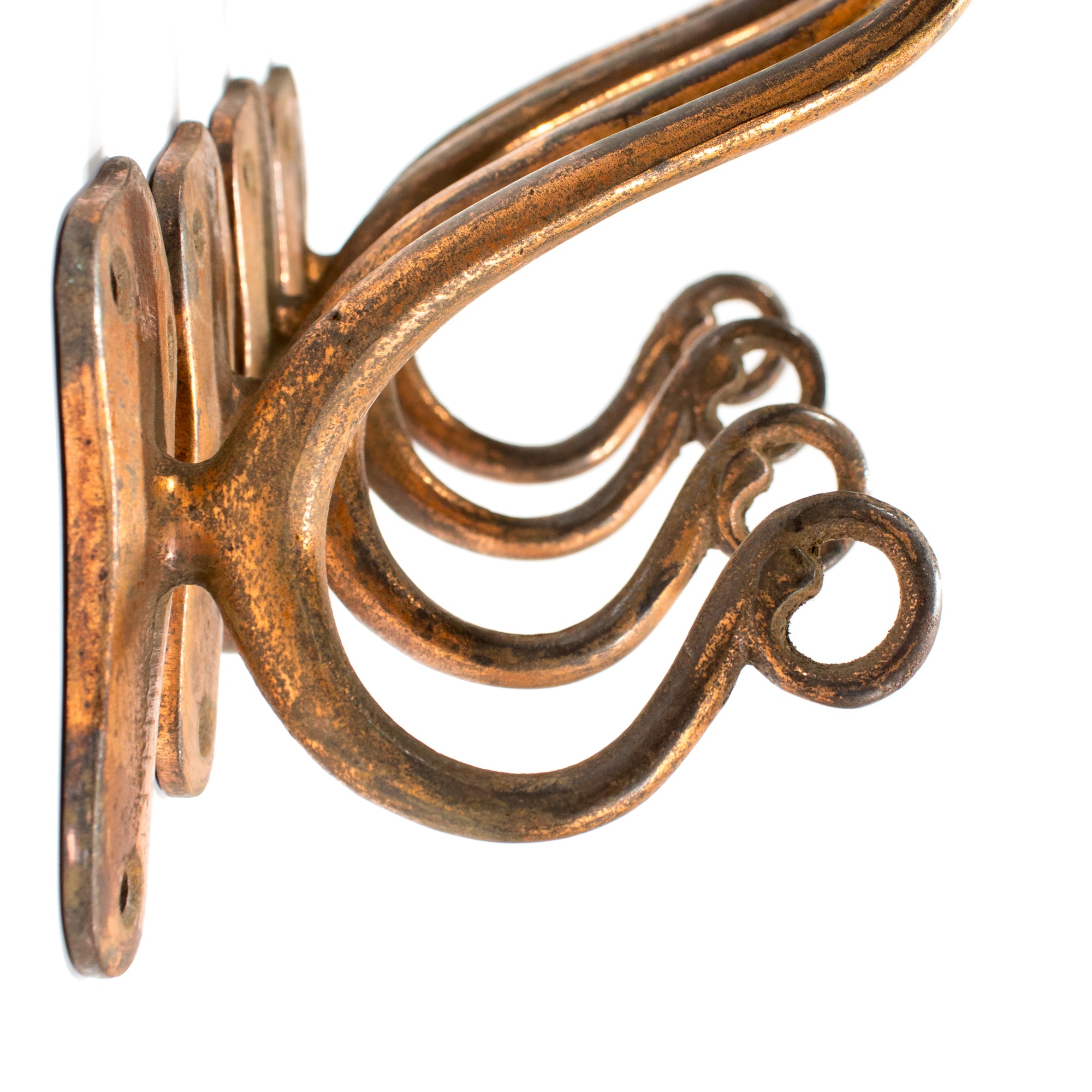 Copper Wash Large Nouveau Iron Hooks