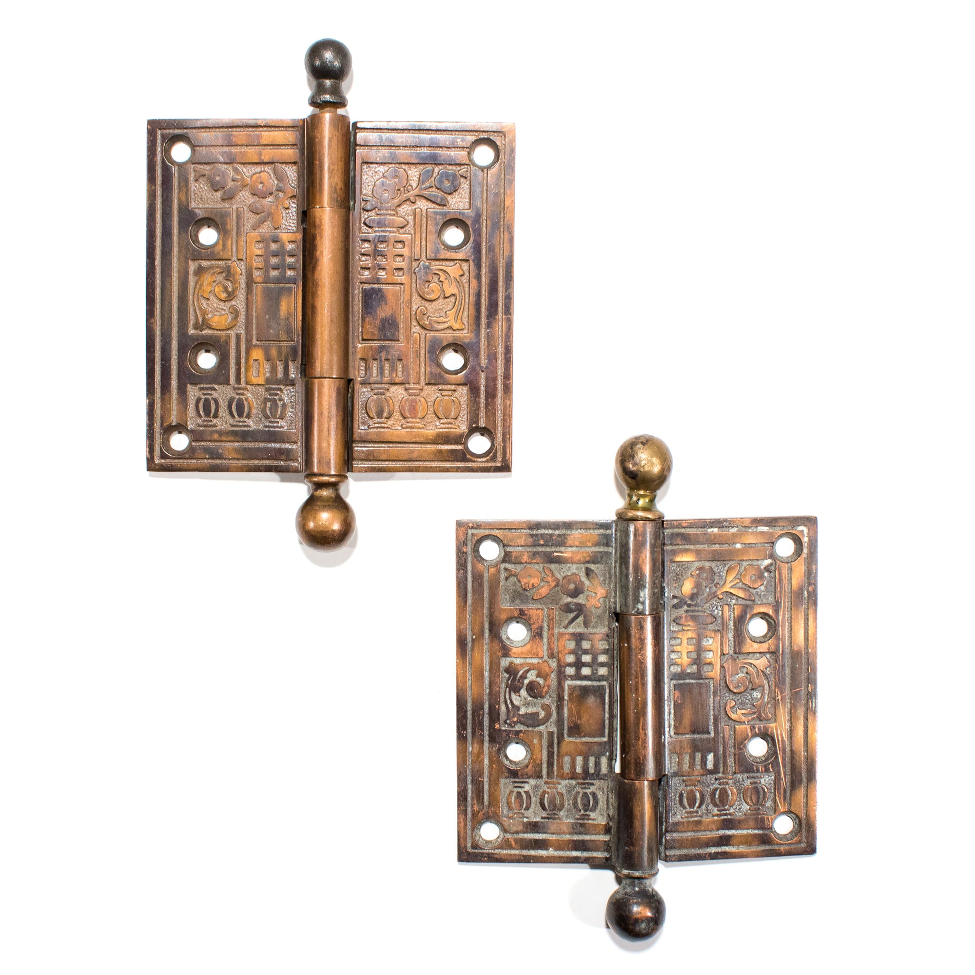 Bronze Wash Victorian Hinges Pair