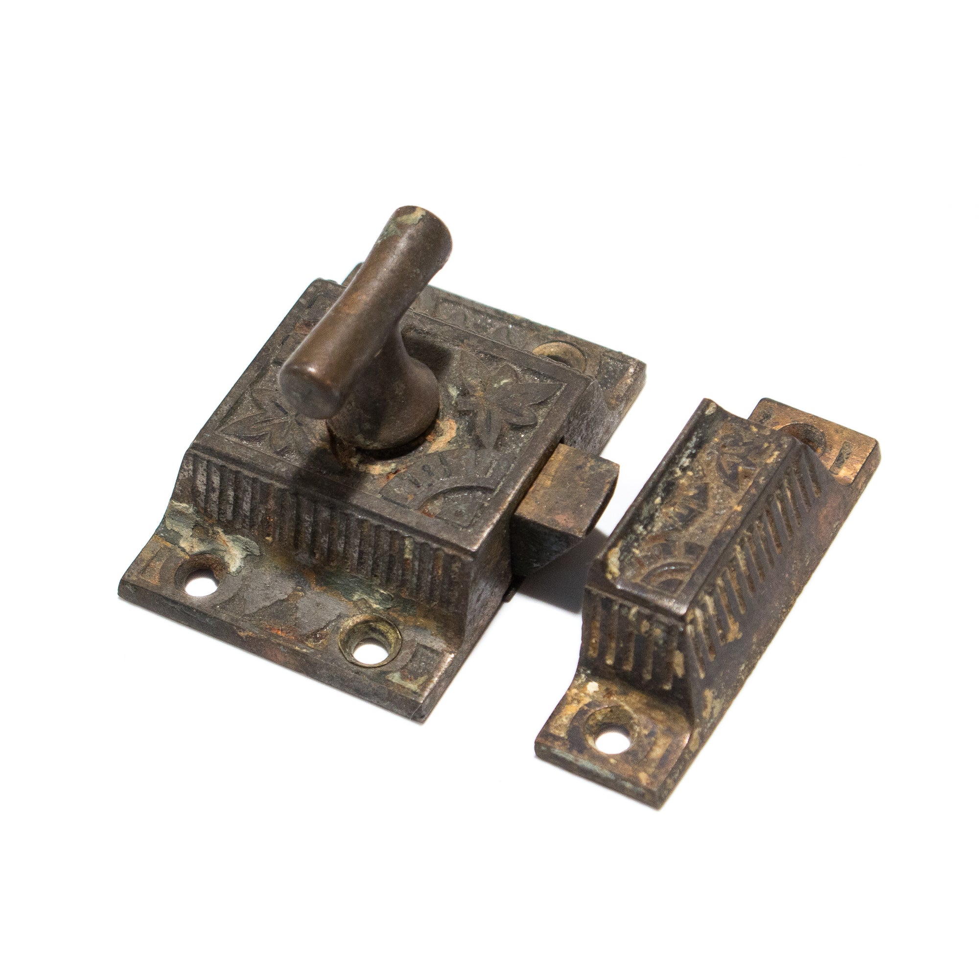 Iron Victorian T Turn Cabinet Latches