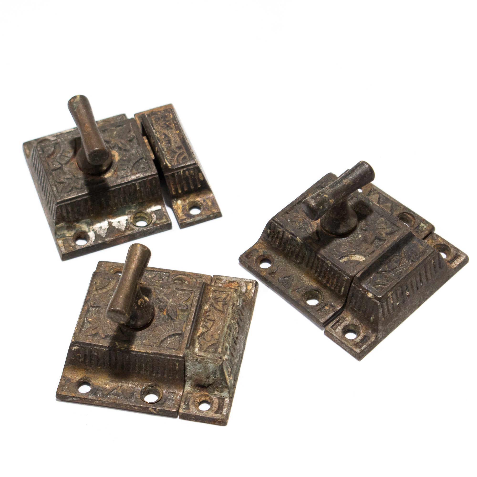 Iron Victorian T Turn Cabinet Latches