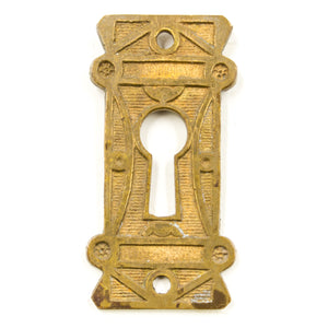 Cast Bronze Geometric Victorian Key Hole Covers