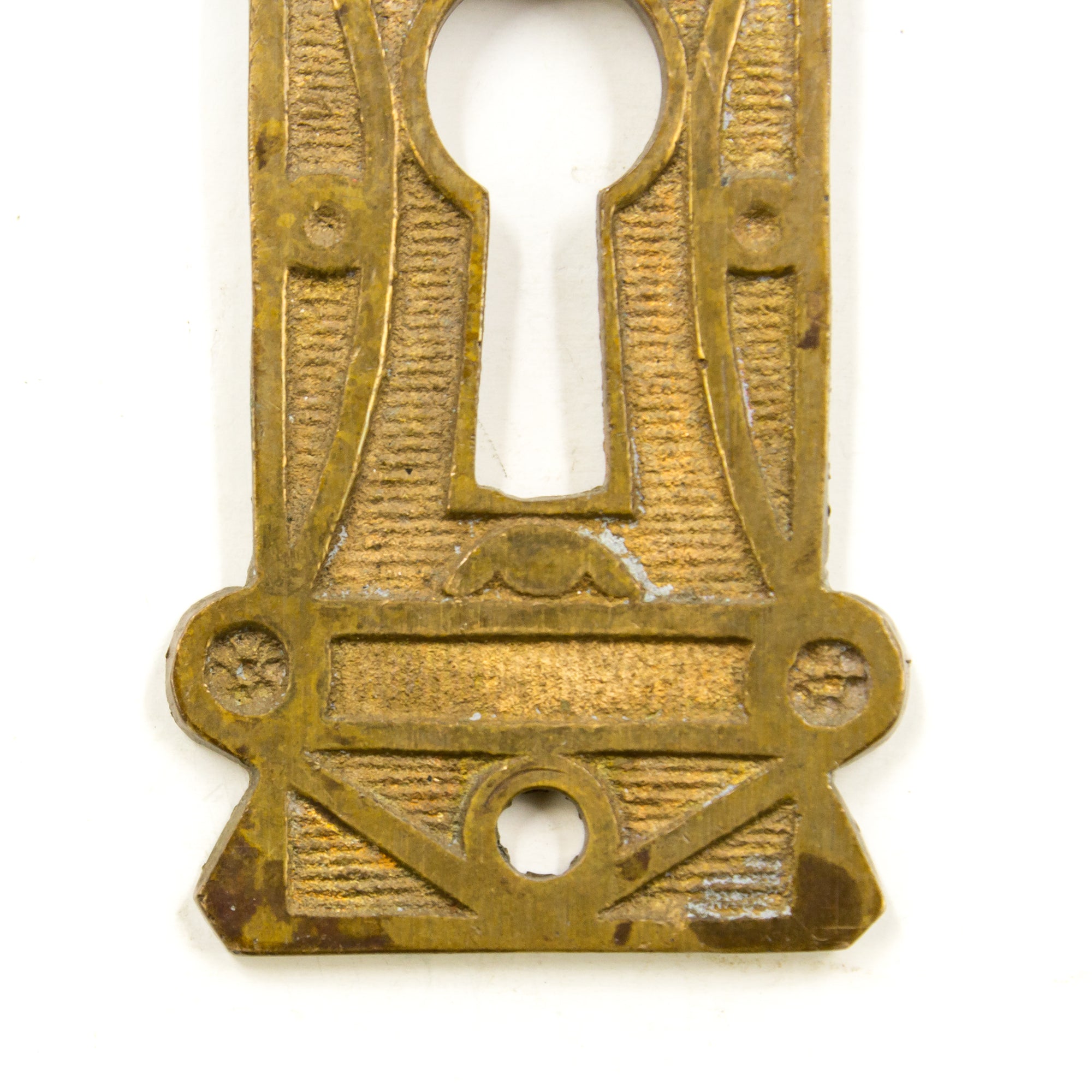 Cast Bronze Geometric Victorian Key Hole Covers