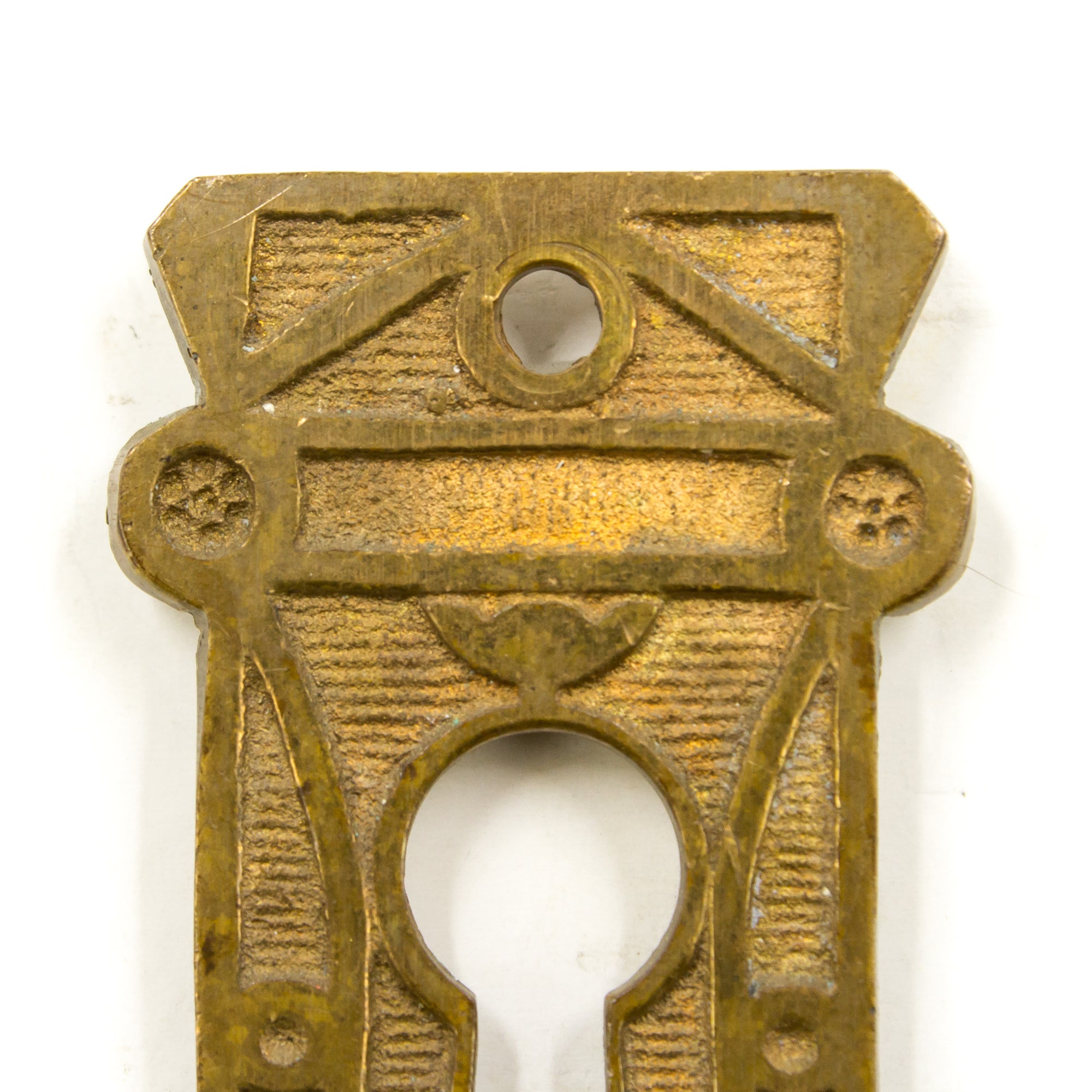 Cast Bronze Geometric Victorian Key Hole Covers