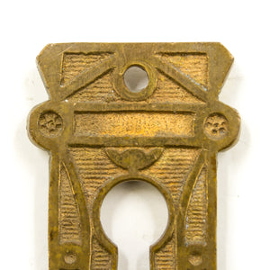 Cast Bronze Geometric Victorian Key Hole Covers