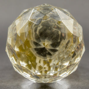 Faceted Repro Crystal Brass Door Knobs