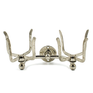 Brasscrafters Nickel Prong Double Cup Holder c.1910