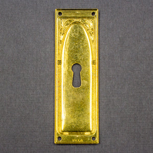 Brass Olive Branches Rectangular Key Hole Cover