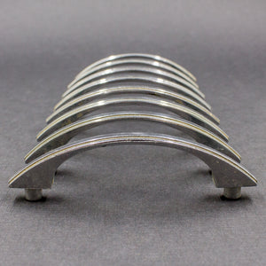 Slim Striped Chrome Deco Pulls