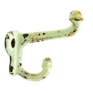 Heavy Cast Iron Double Acorn Hooks