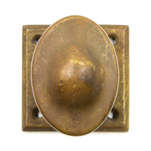 Bronze Oval Dummy Knob with Square Plate