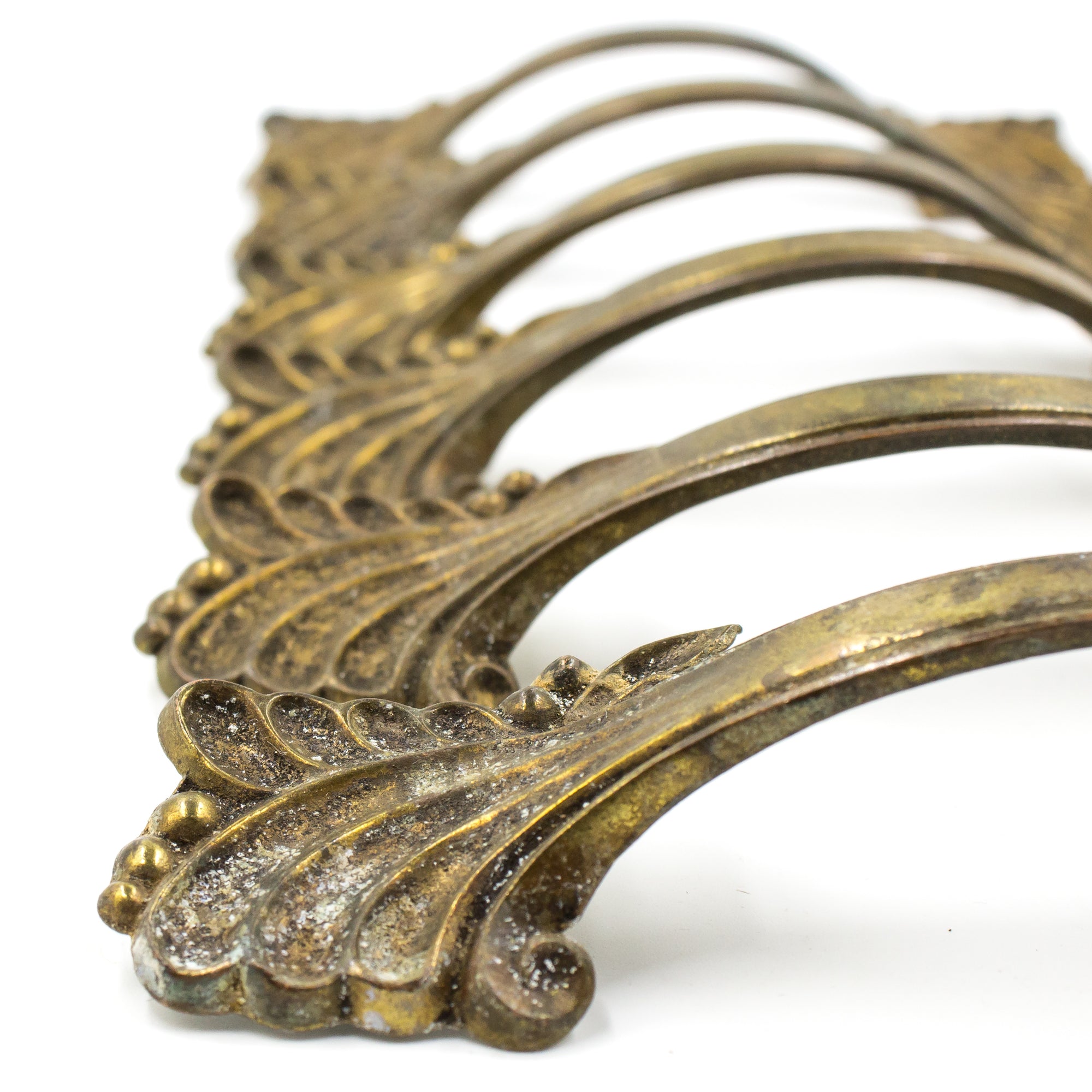 Floral Faux French Antique Brass Pulls