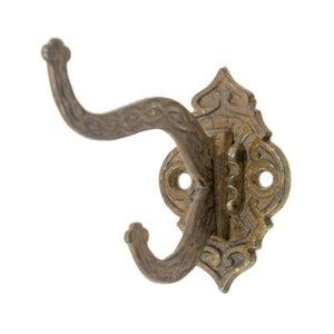 Detailed Iron Victorian Coat and Hat Hook