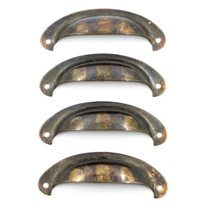 Copper Flash Stamped Bin Pulls