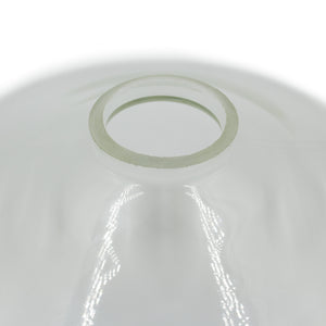 This is a picture of the fitter on a clear glass saucer shade. There are no cracks or chips