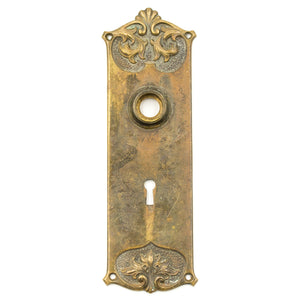 Cast Bronze Nouveau Door Plate Escutcheon