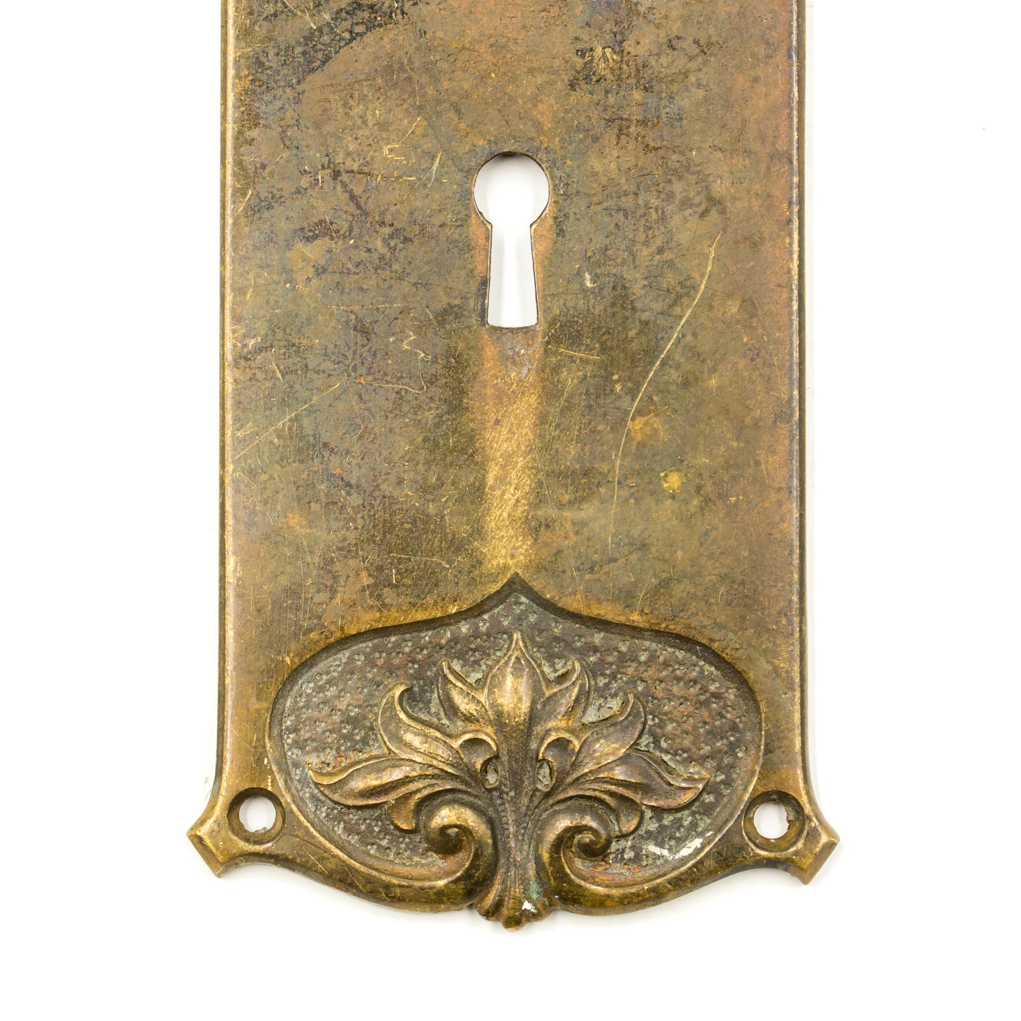 Cast Bronze Nouveau Door Plate Escutcheon