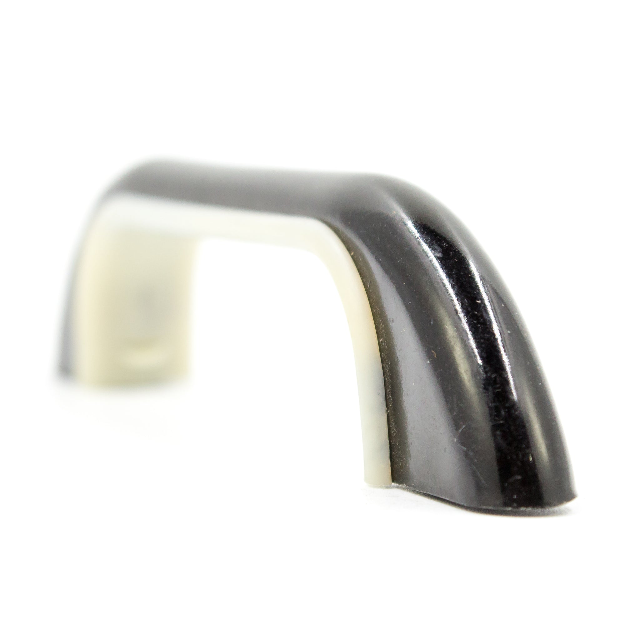 Mid-Century Black and White Plastic Drawer Pulls