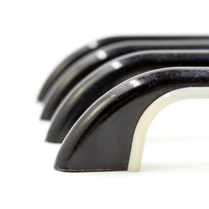 Mid-Century Black and White Plastic Drawer Pulls