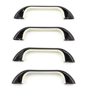 Mid-Century Black and White Plastic Drawer Pulls