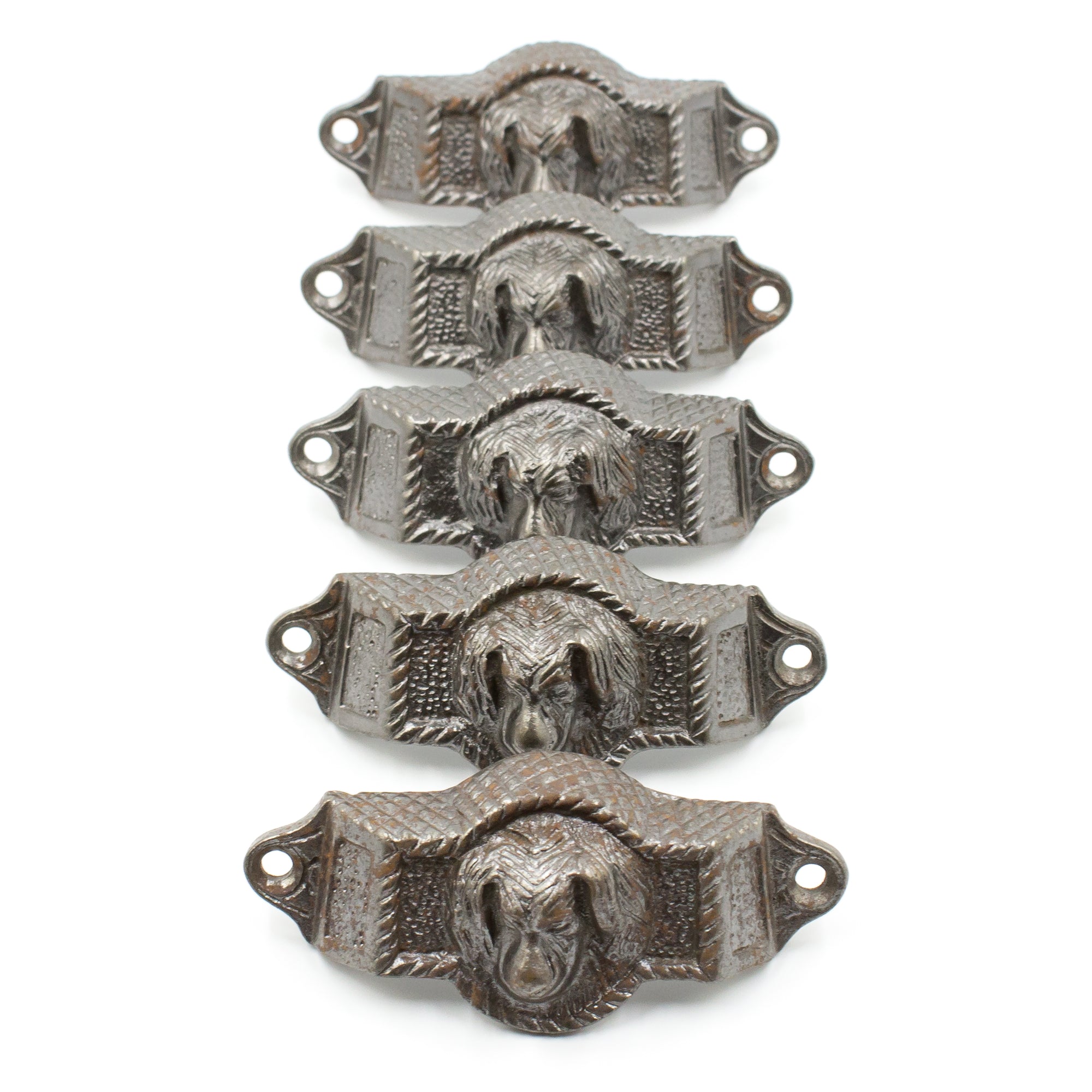 Cast Iron Reproduction Dog Bin Pull