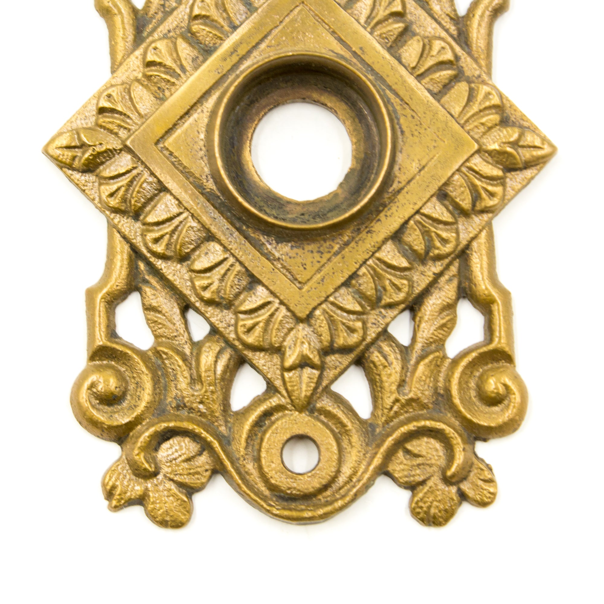 Rectangular Bronze Door Plate Rosette