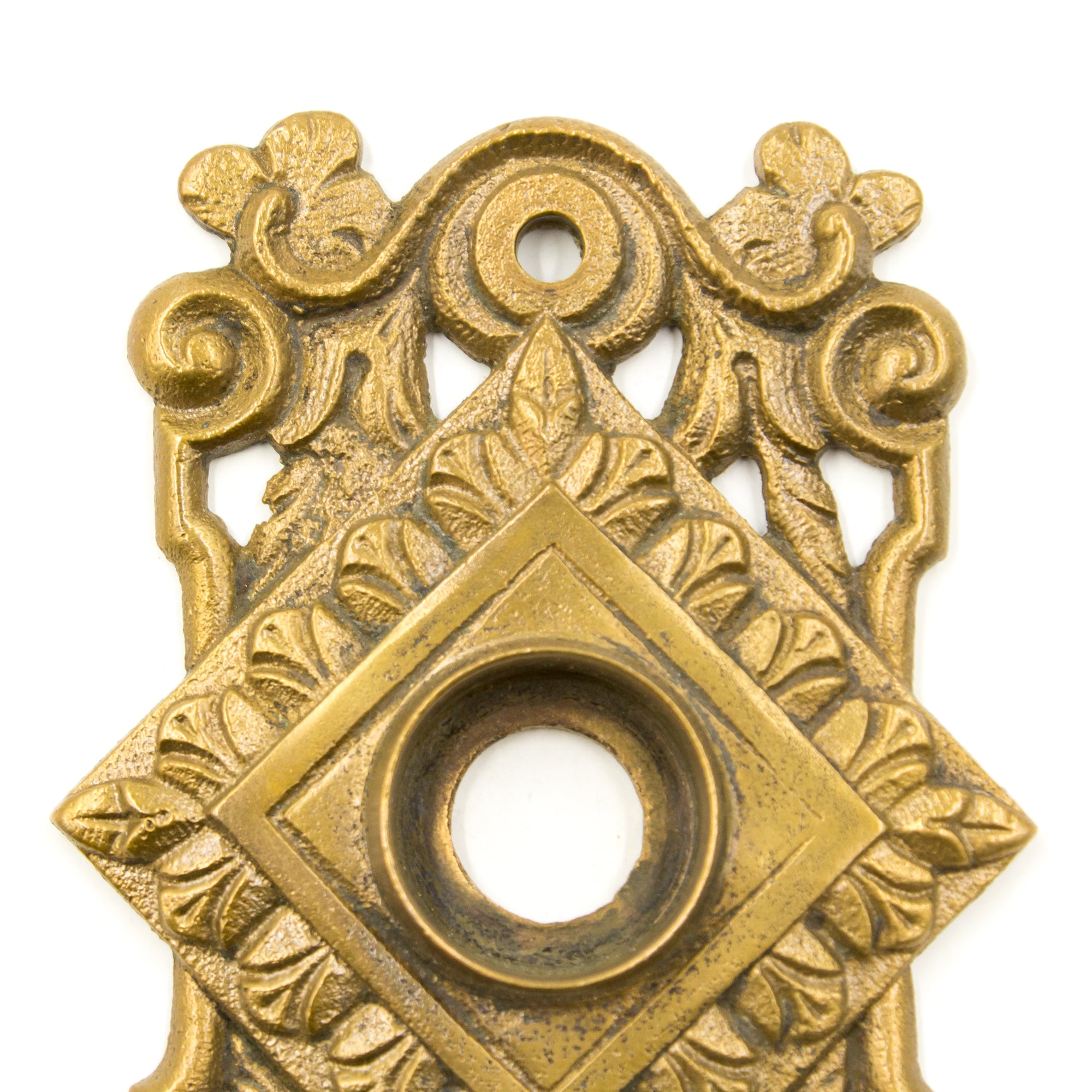 Rectangular Bronze Door Plate Rosette