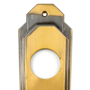 Late Deco Bronze Entry Door Plate